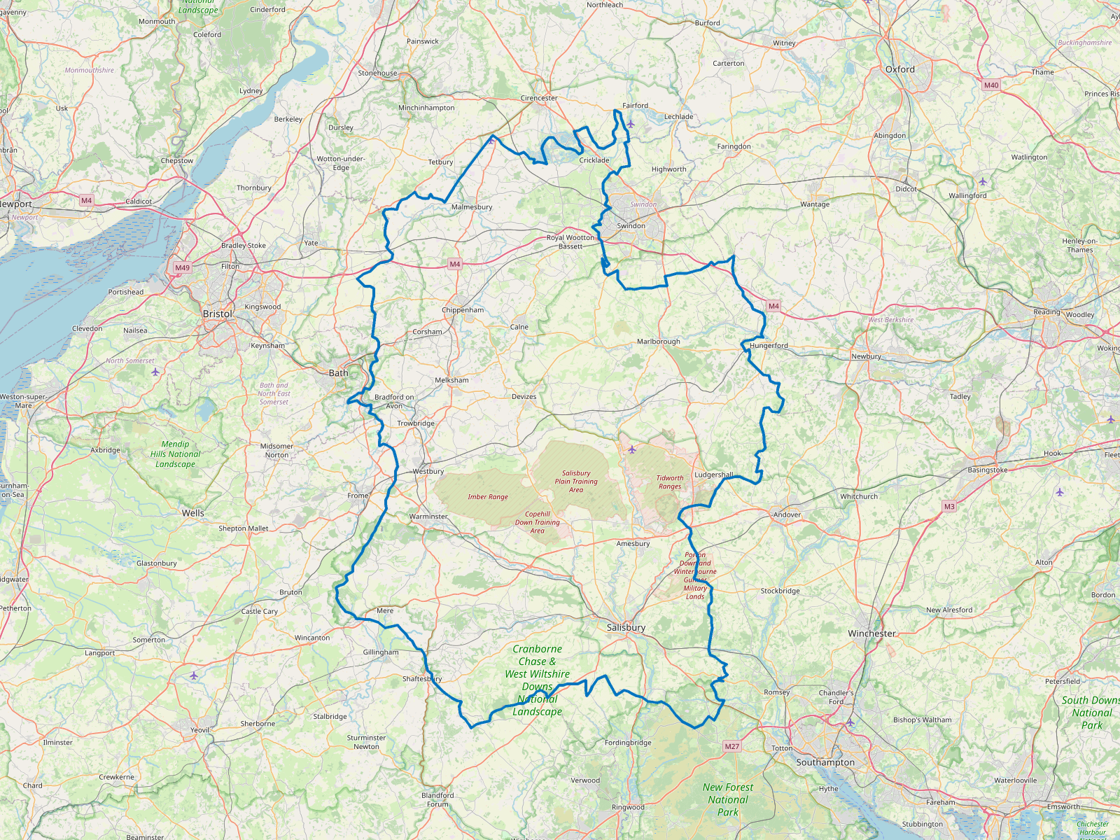 Map of Wiltshire