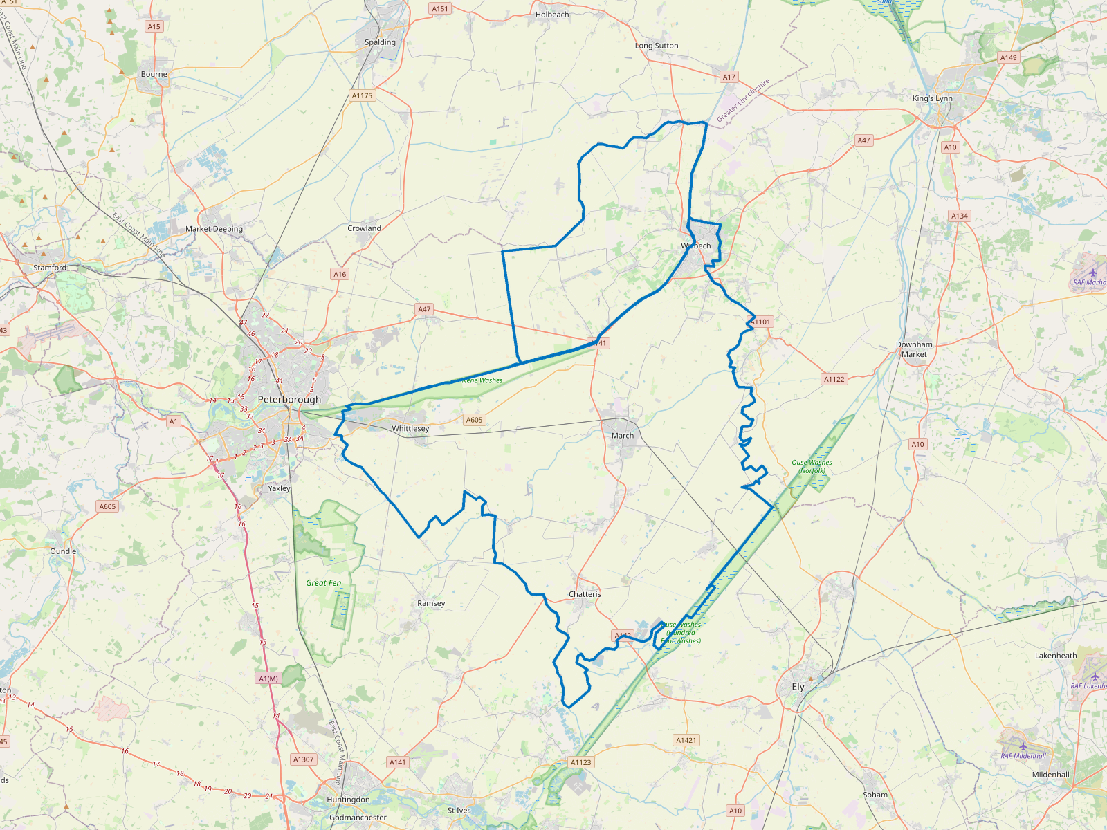 Map of Fenland