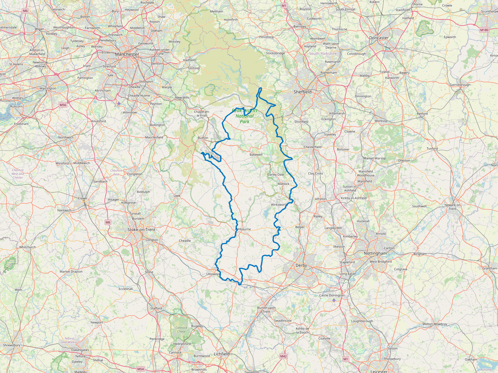 Map of Derbyshire Dales