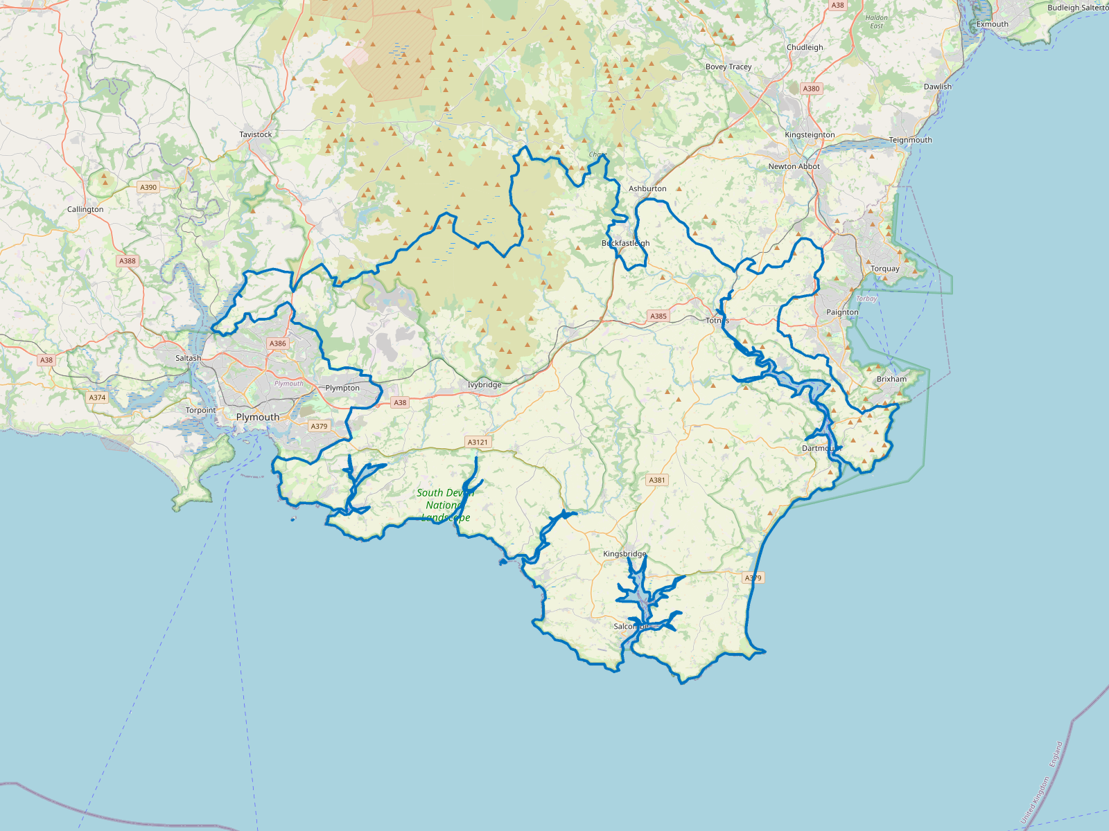Map of South Hams