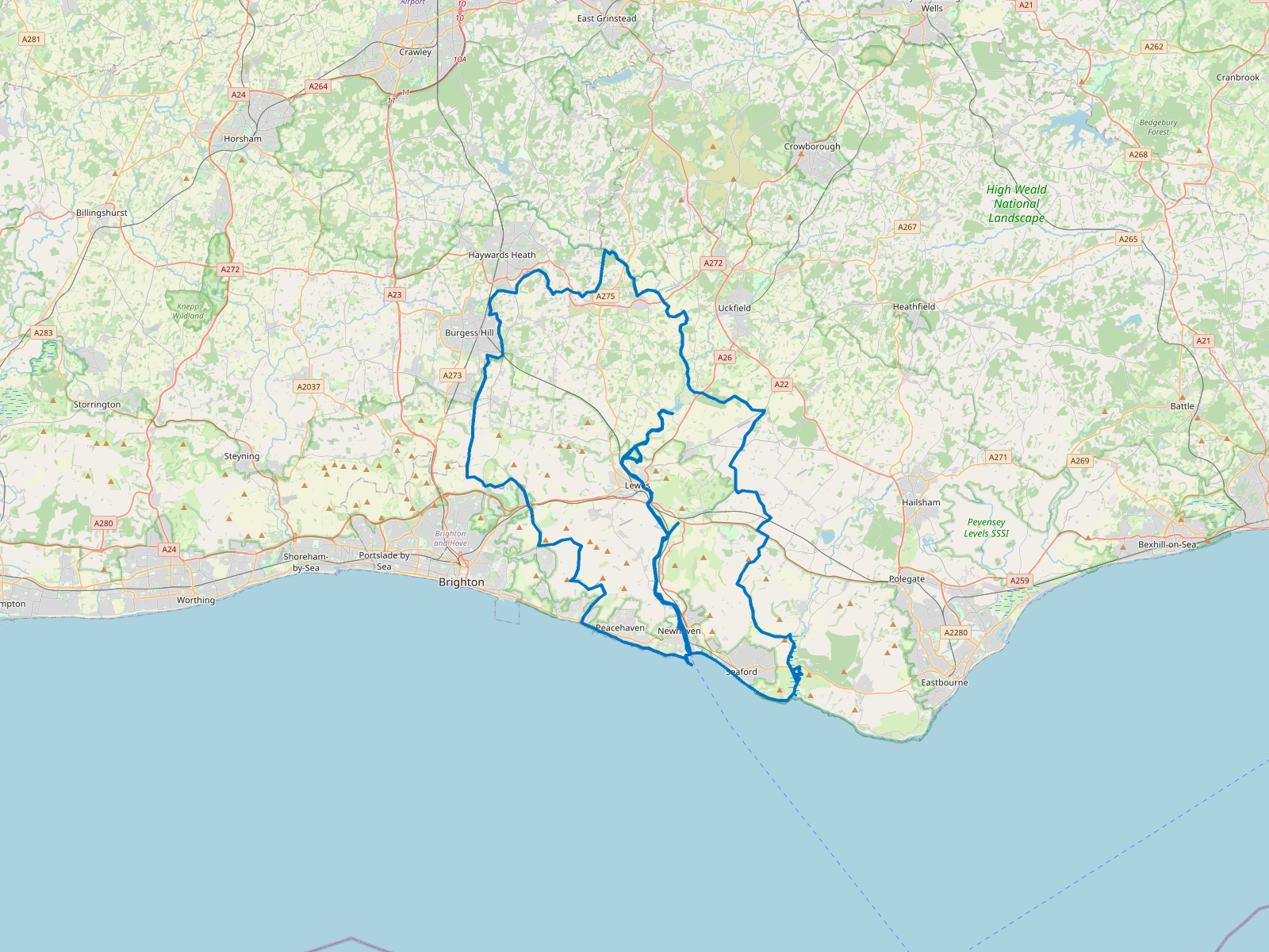 Map of Lewes