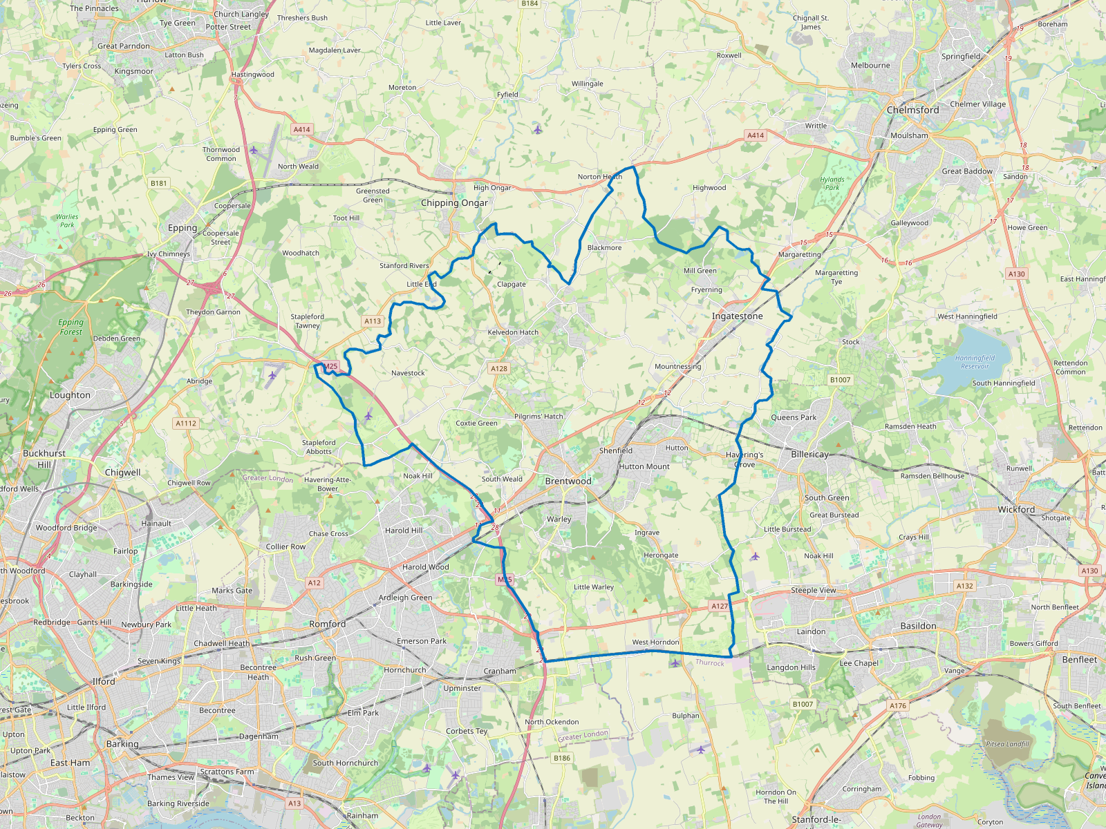 Map of Brentwood
