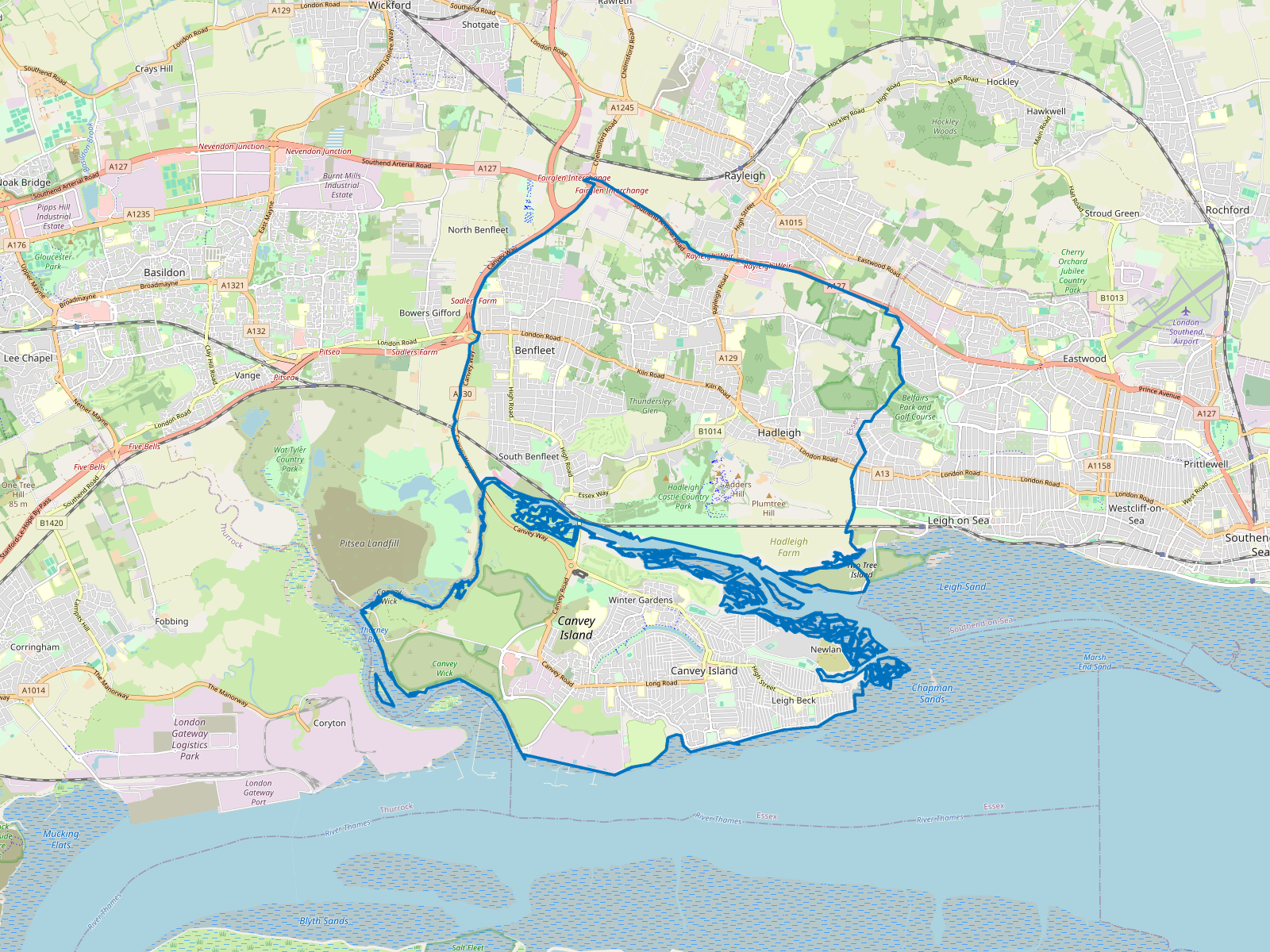 Map of Castle Point