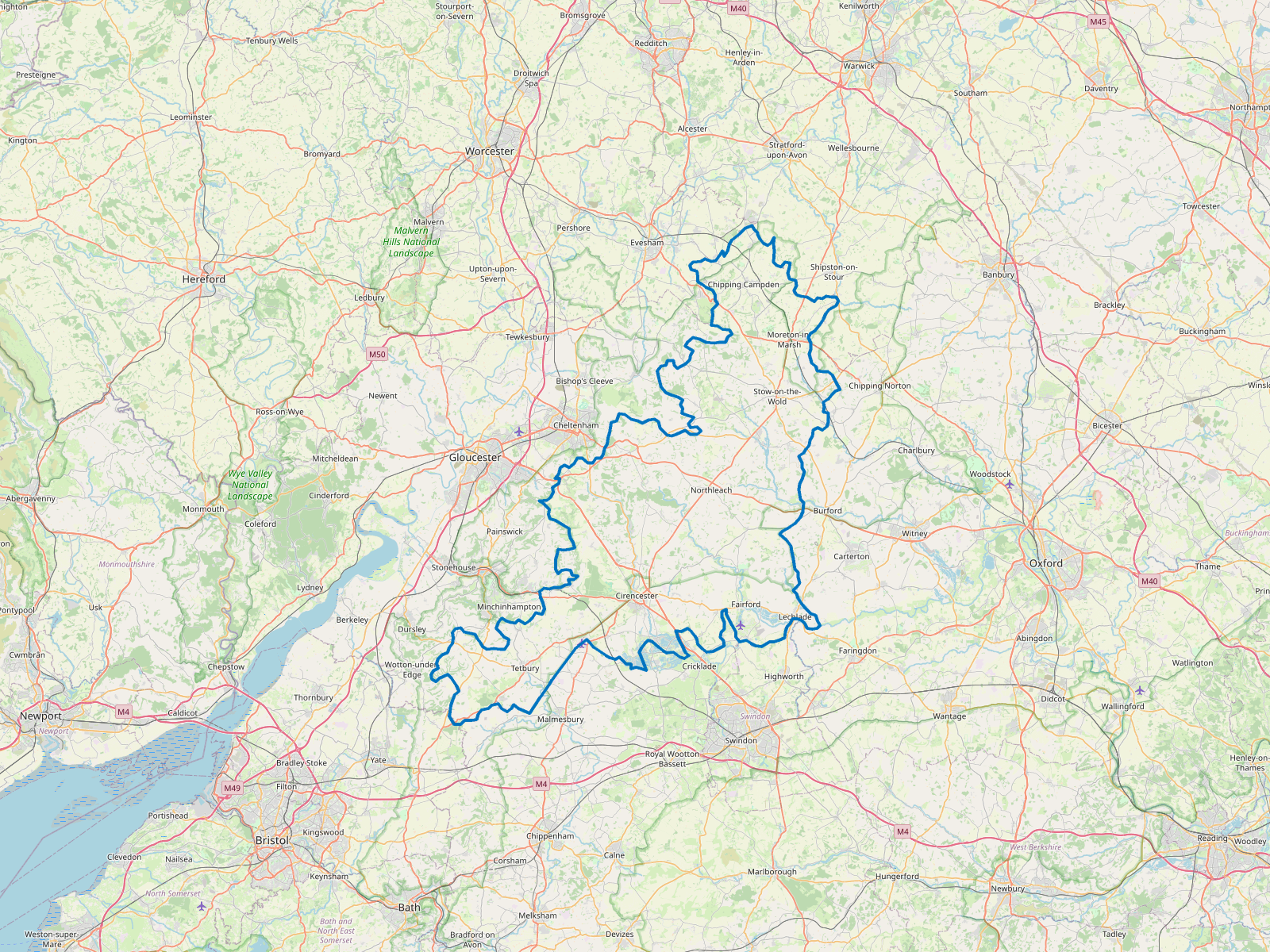 Map of Cotswold