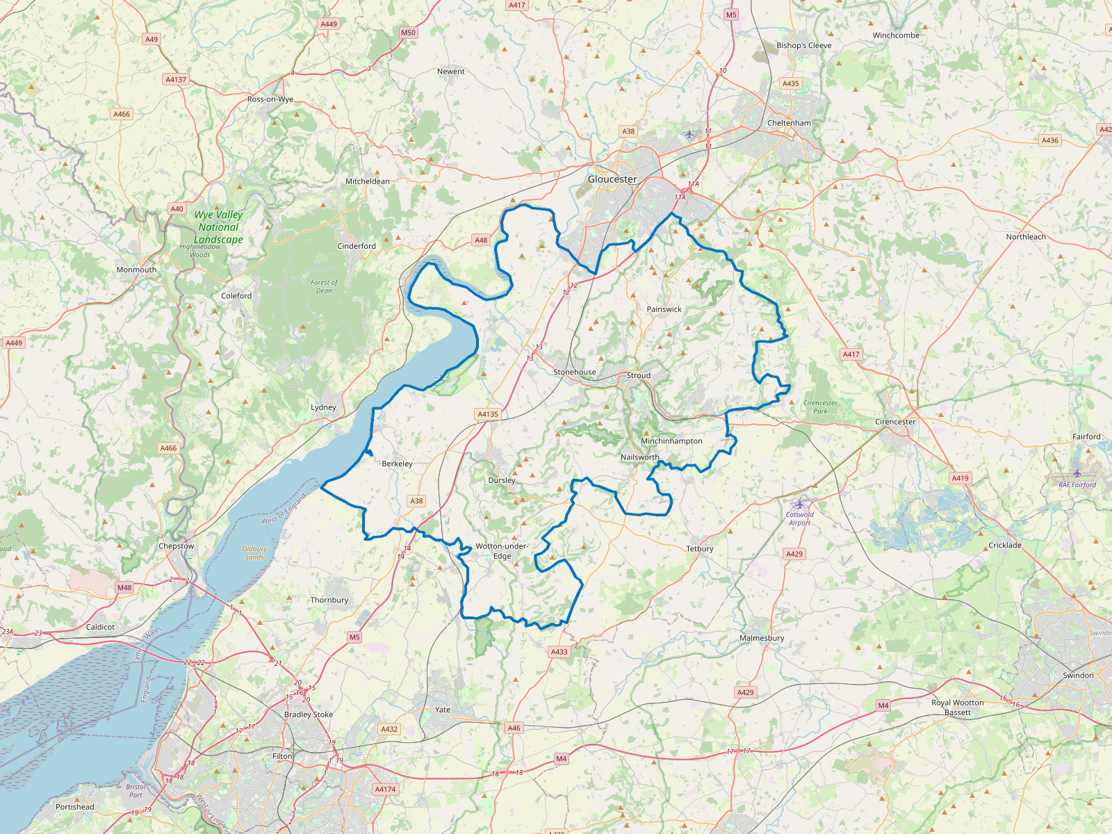 Map of Stroud