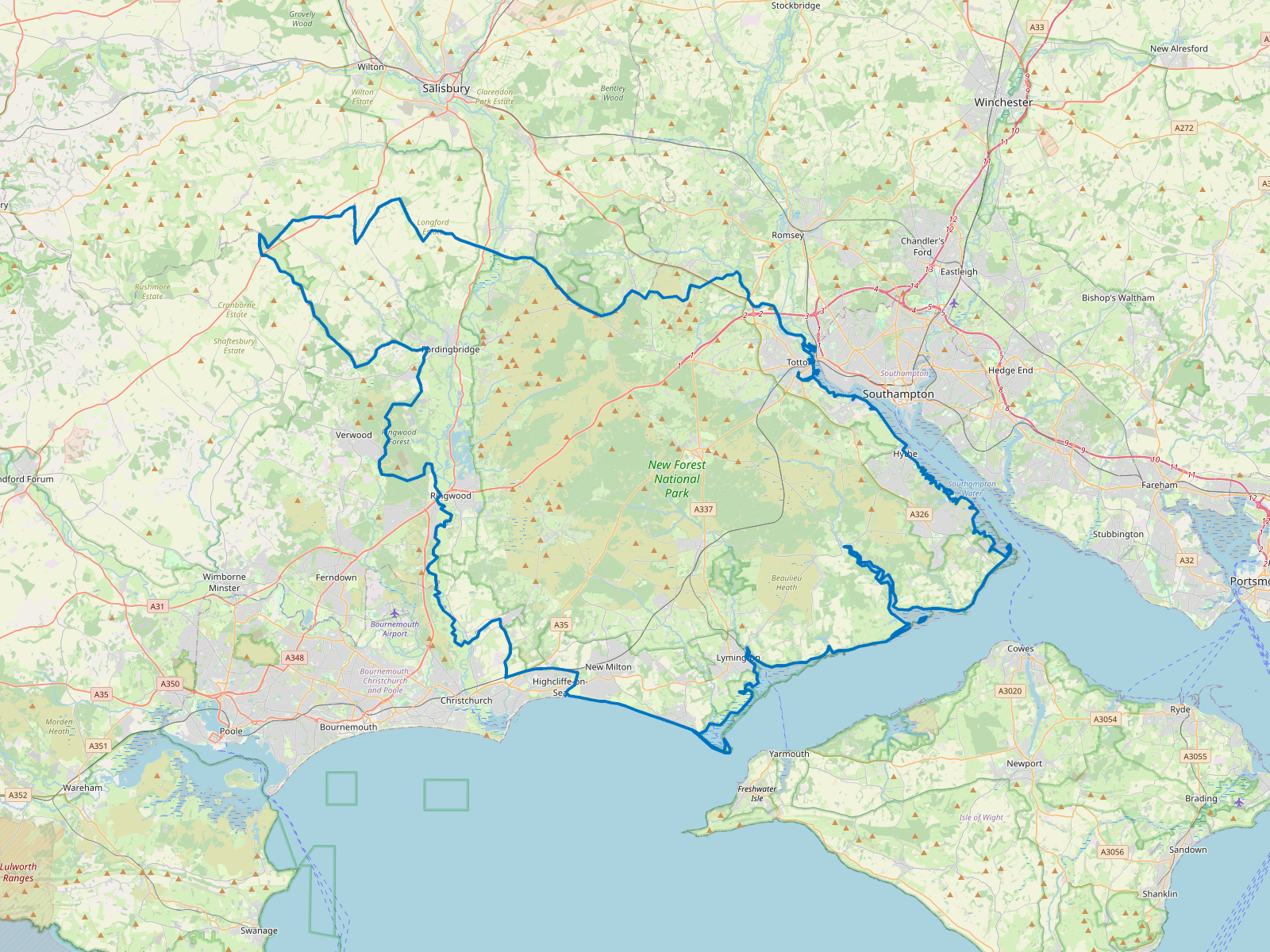 Map of New Forest