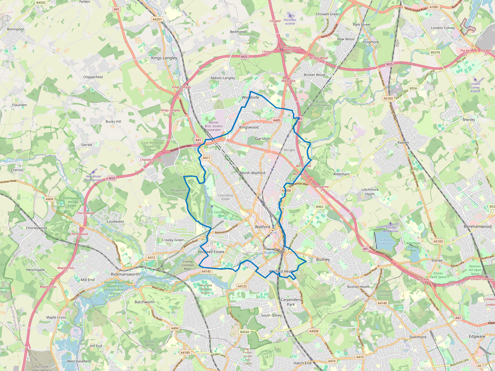 Map of Watford