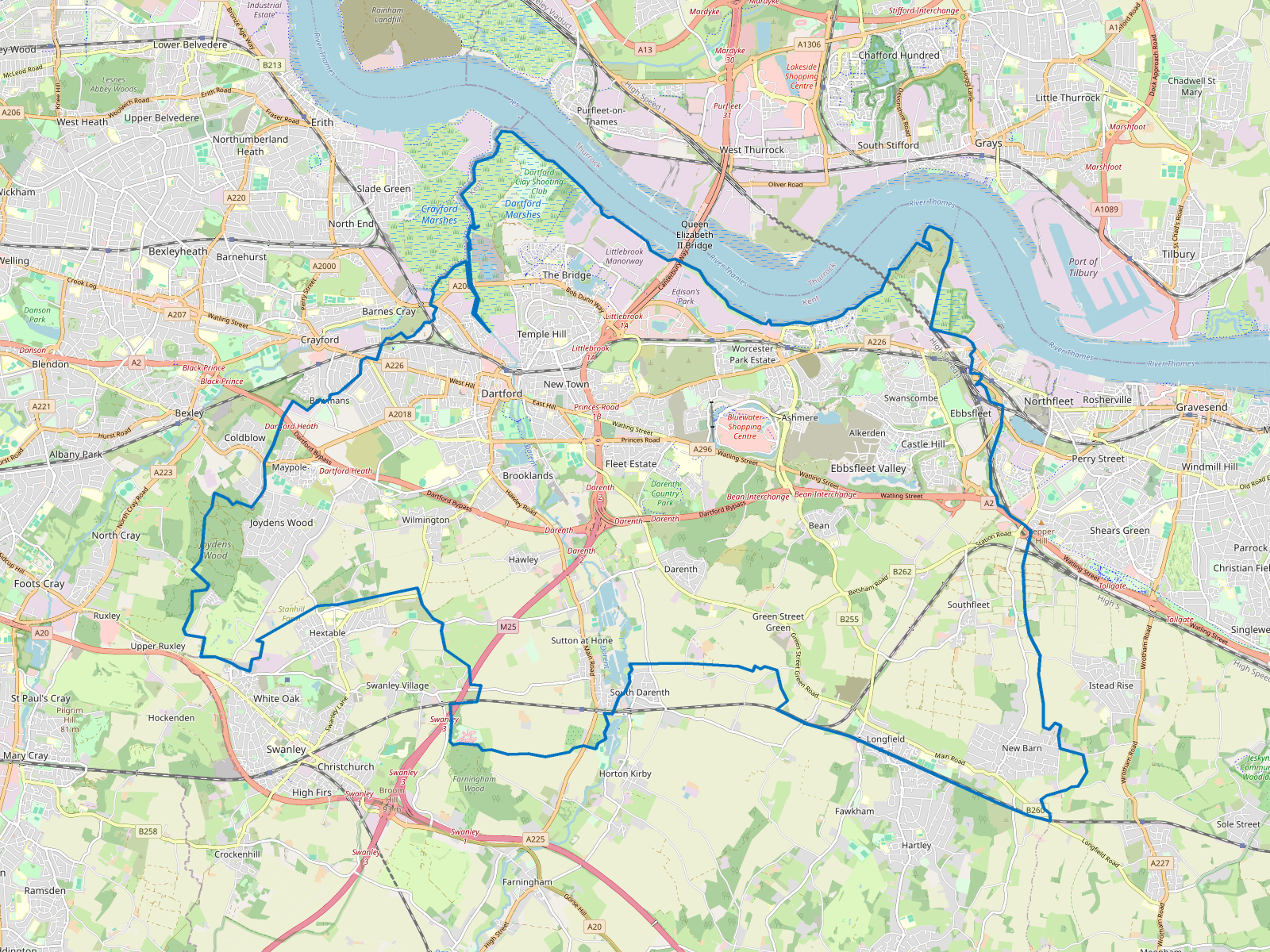 Map of Dartford