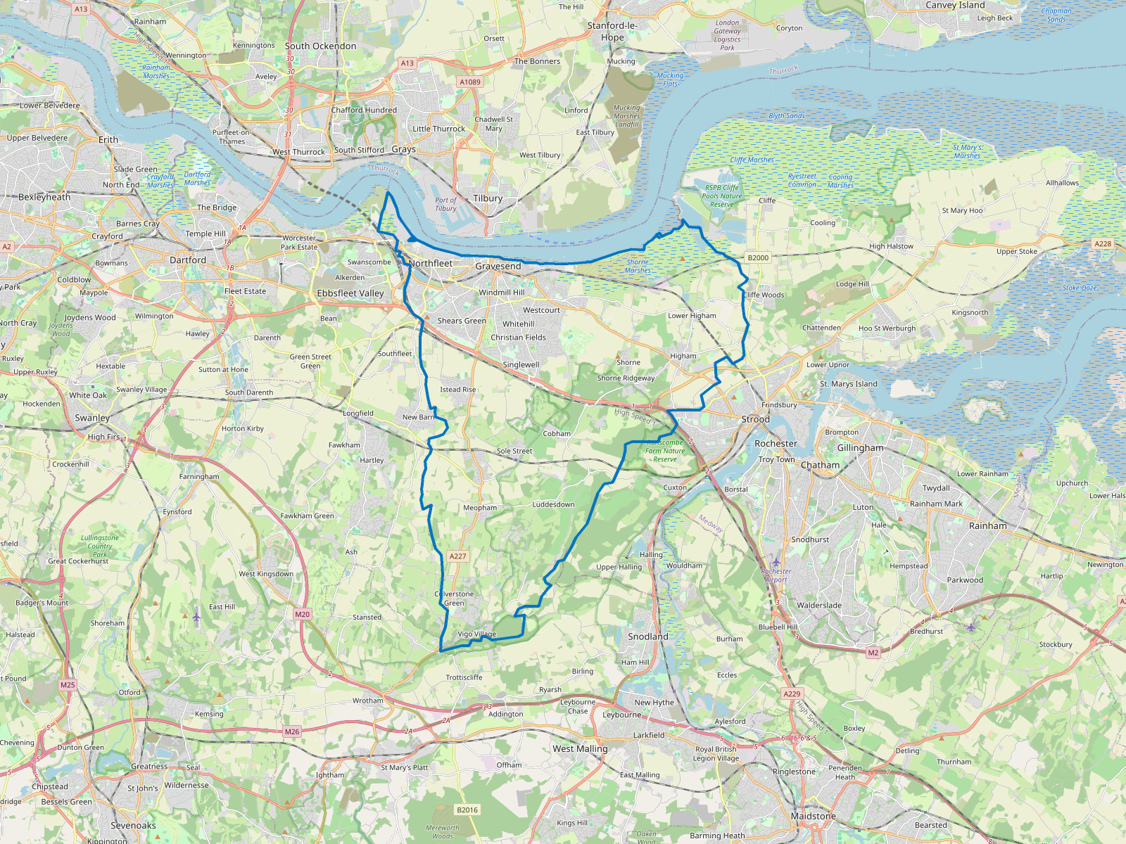 Map of Gravesham