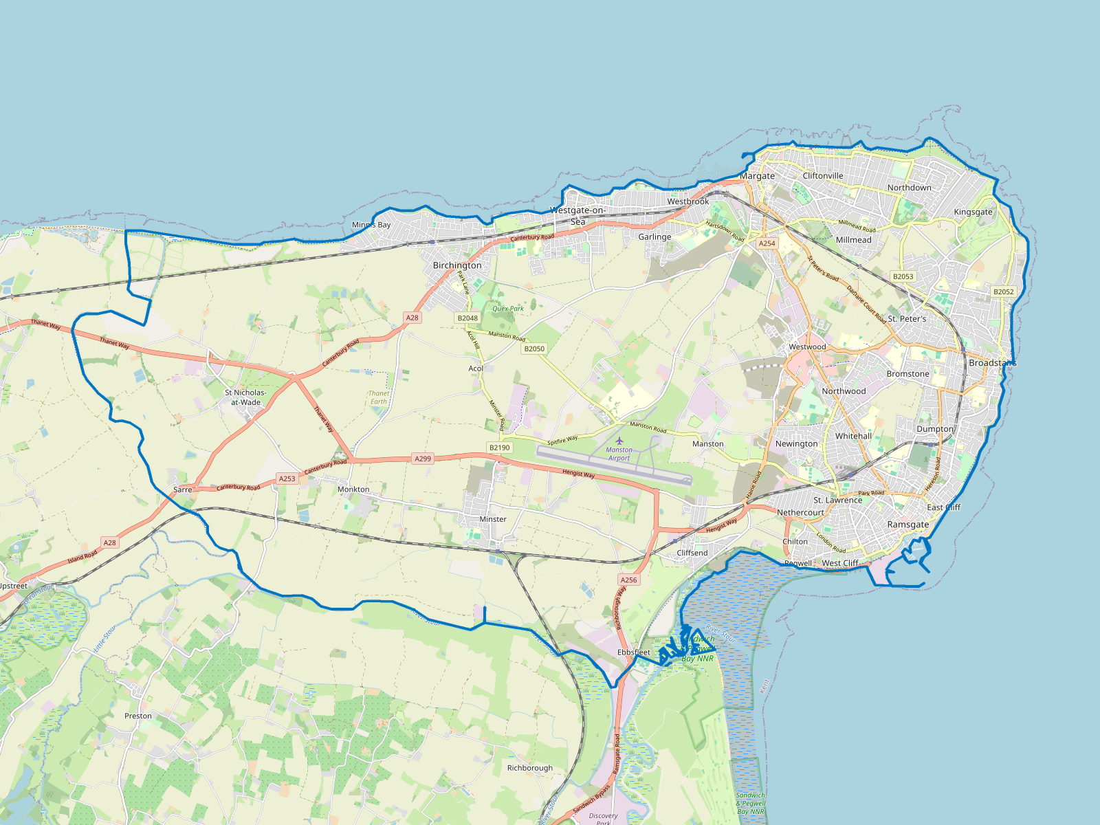 Map of Thanet