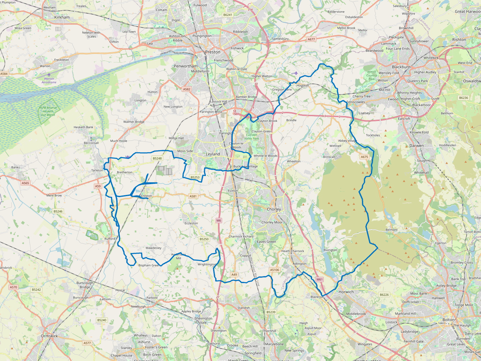 Map of Chorley