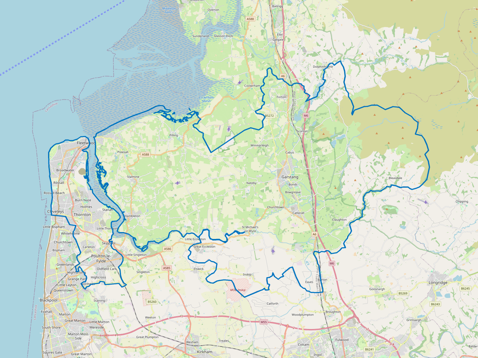 Map of Wyre