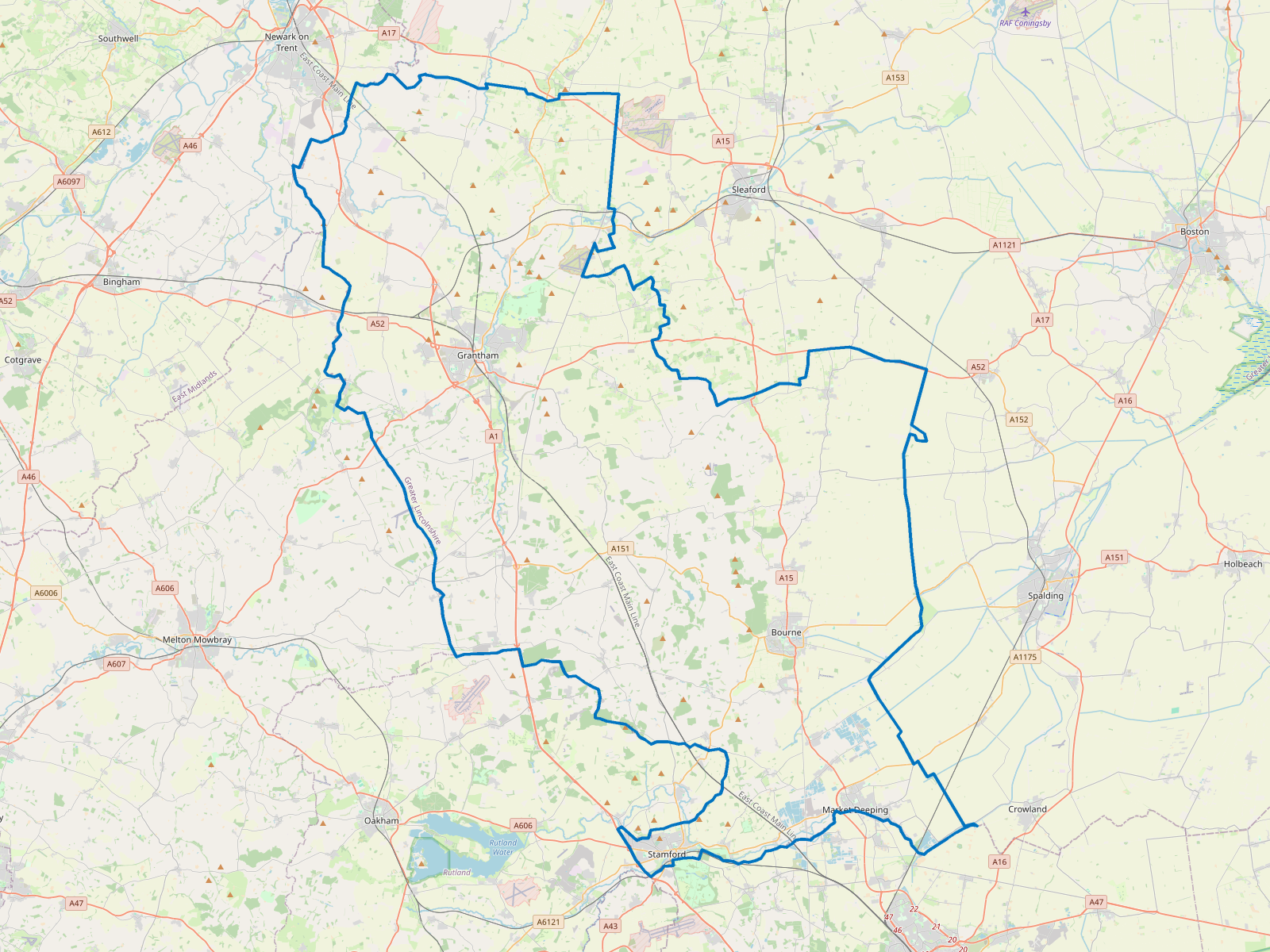 Map of South Kesteven