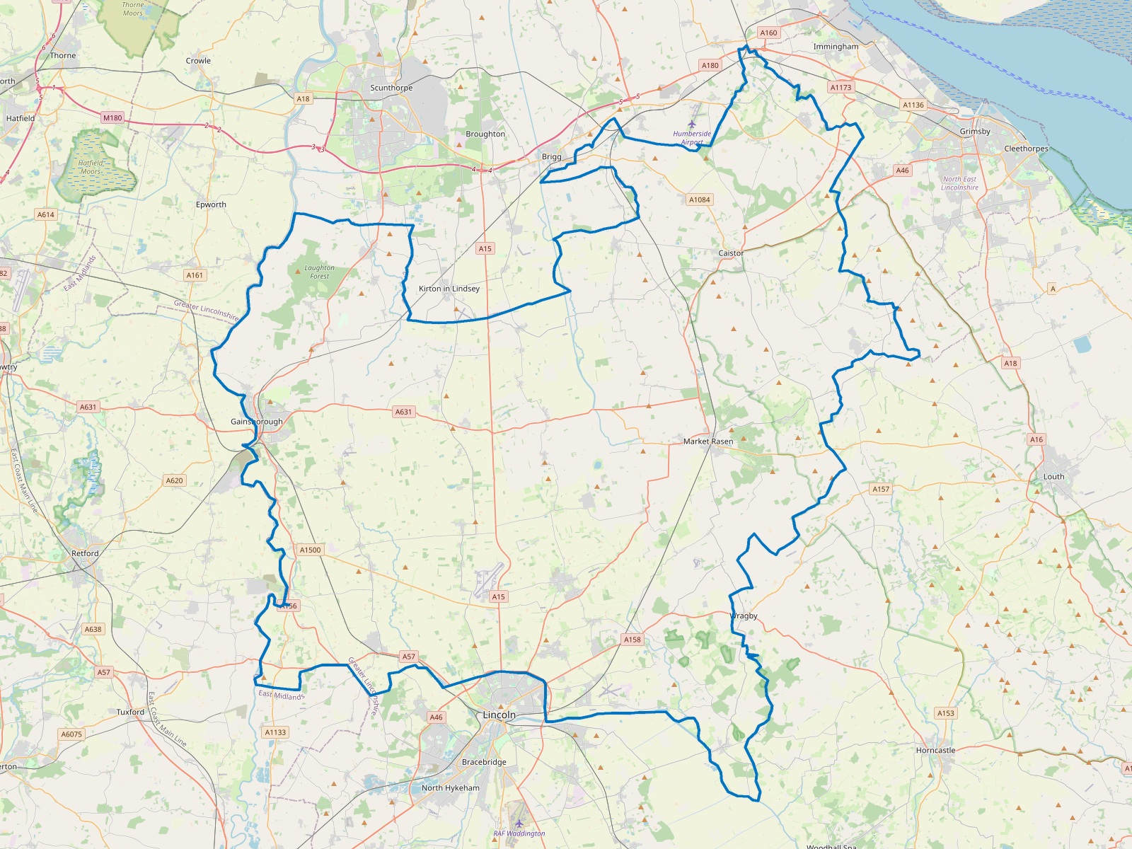 Map of West Lindsey