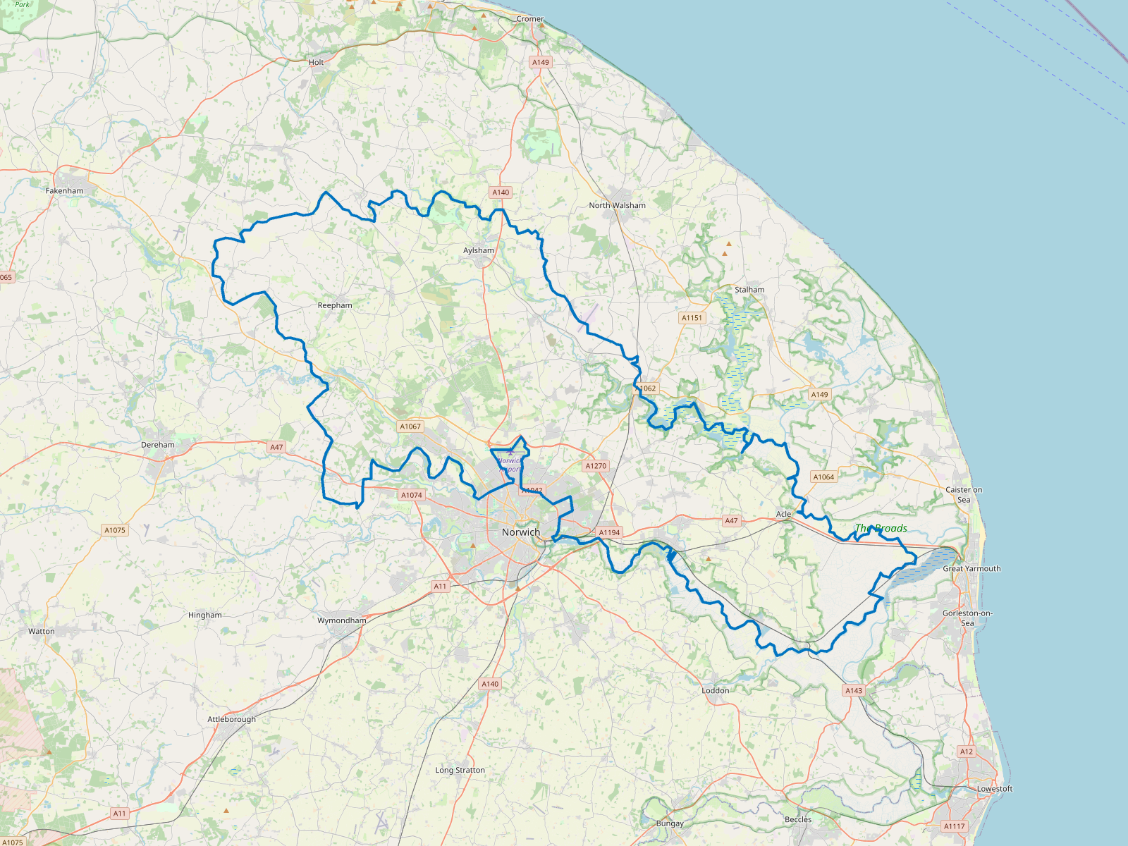 Map of Broadland