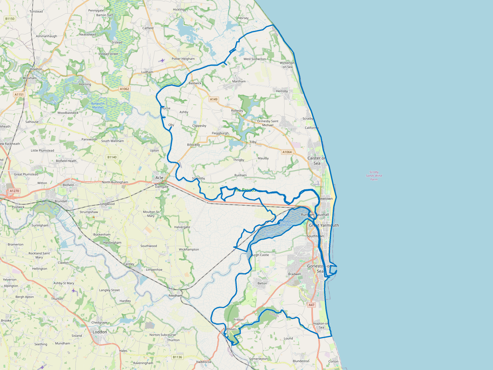 Map of Great Yarmouth