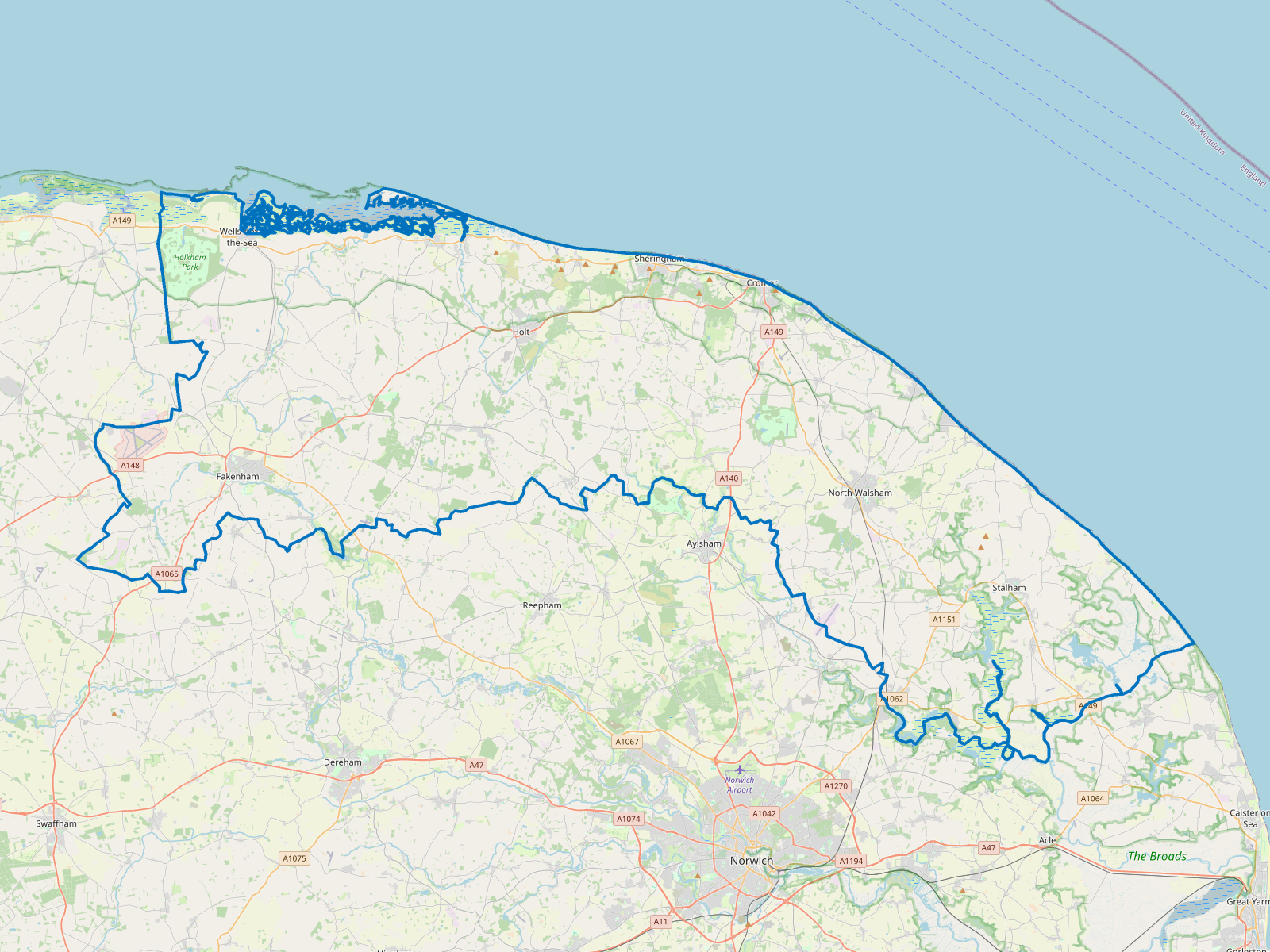 Map of North Norfolk