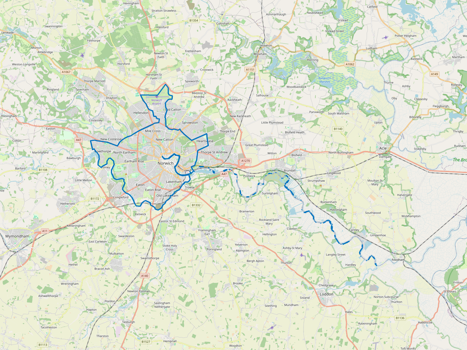Map of Norwich
