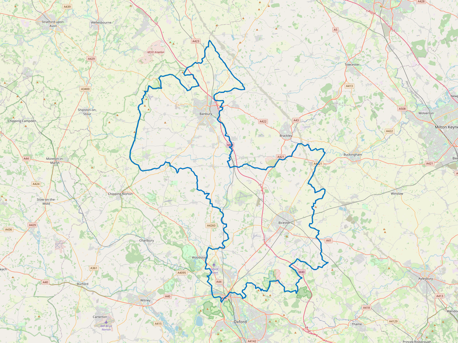 Map of Cherwell