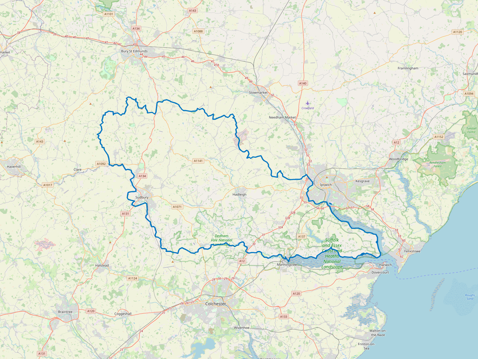 Map of Babergh