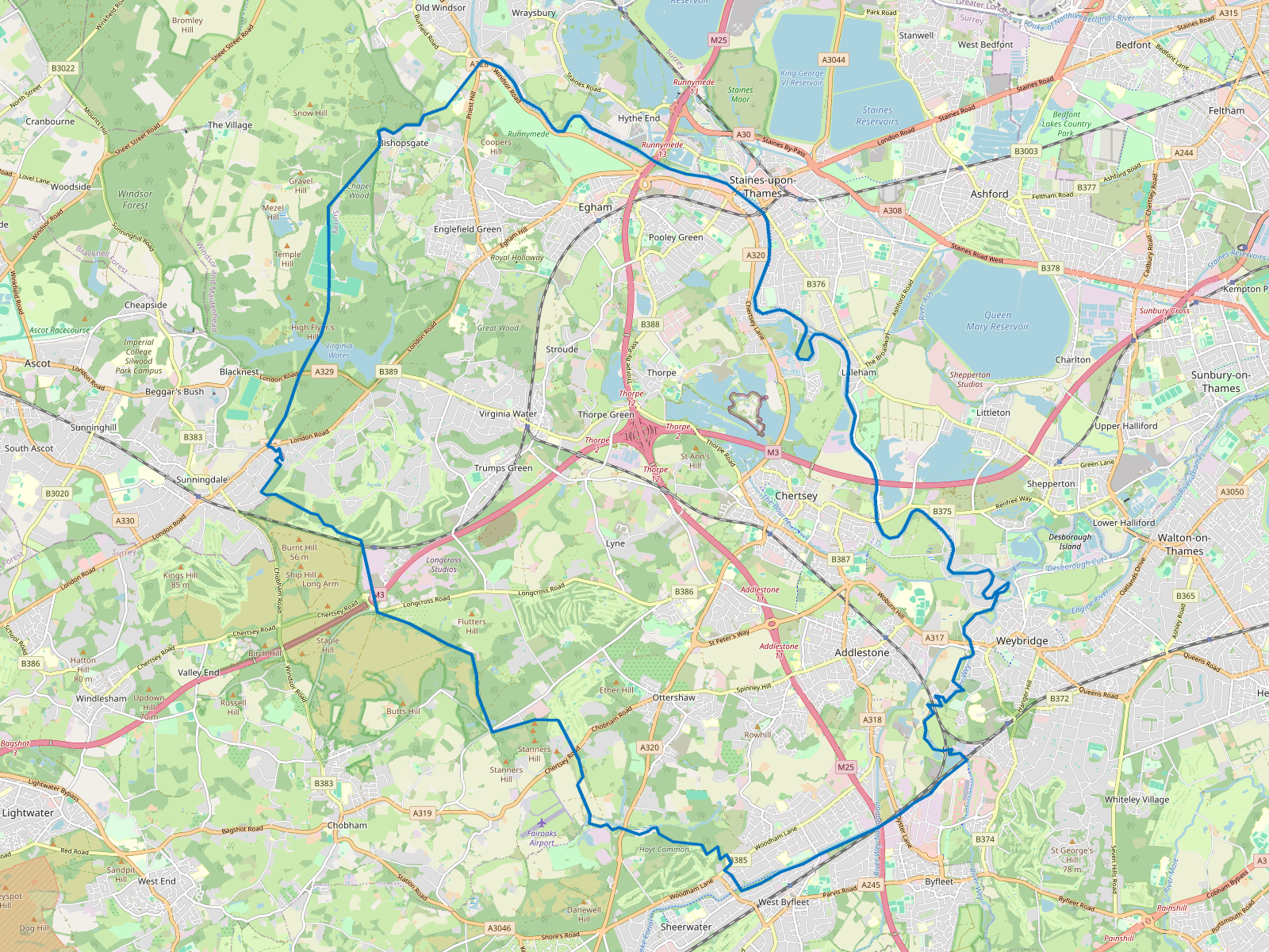 Map of Runnymede