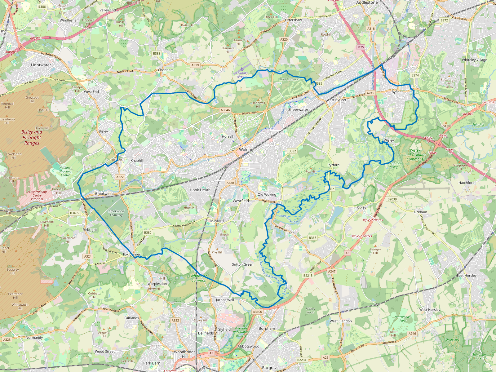 Map of Woking