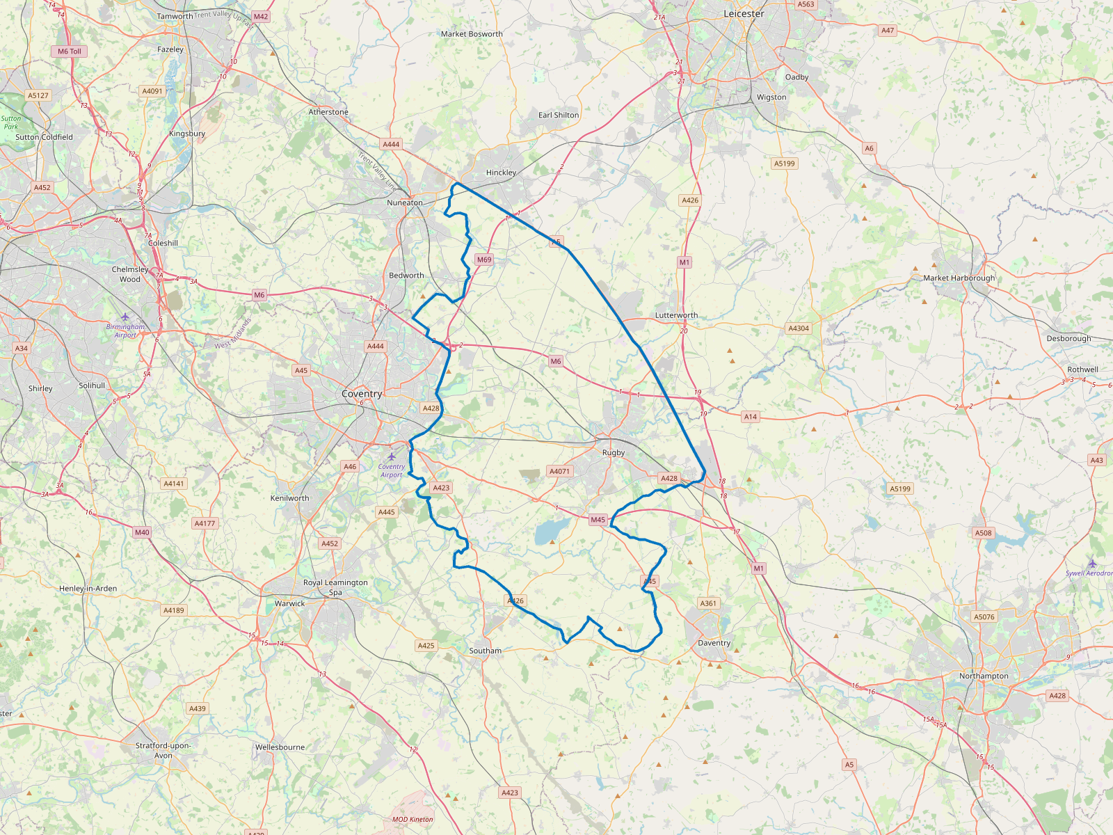 Map of Rugby