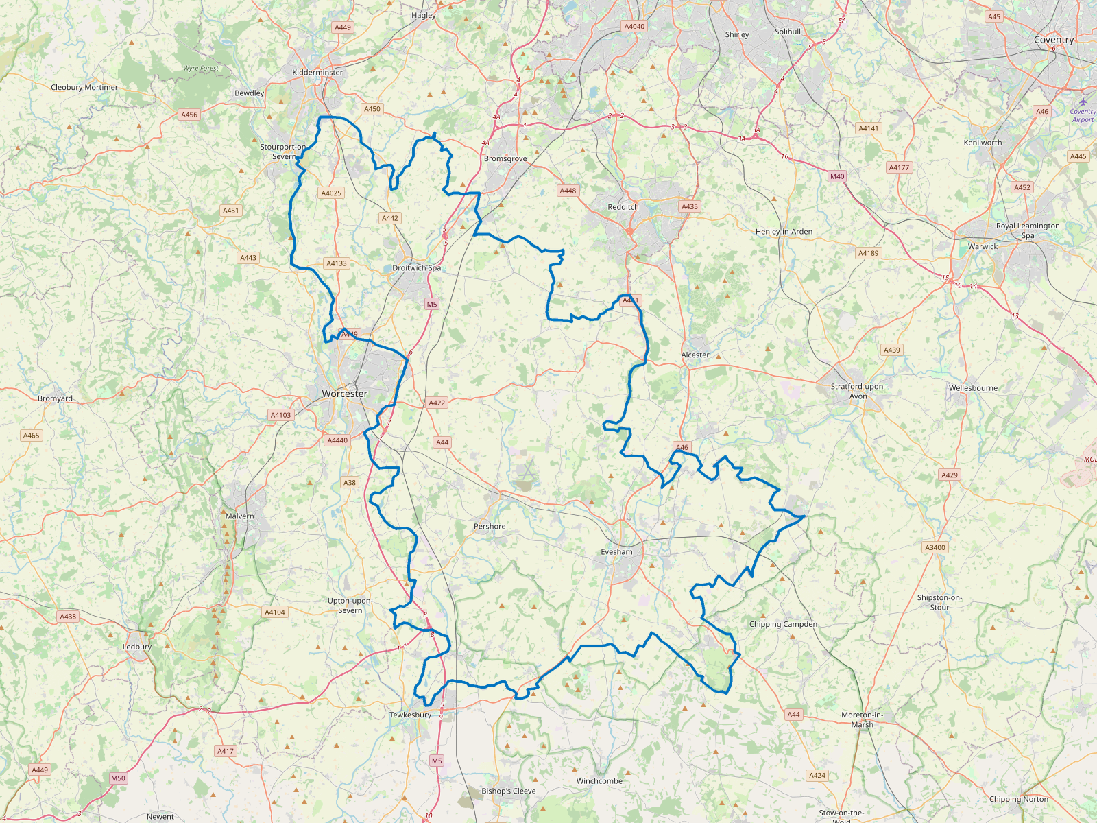 Map of Wychavon