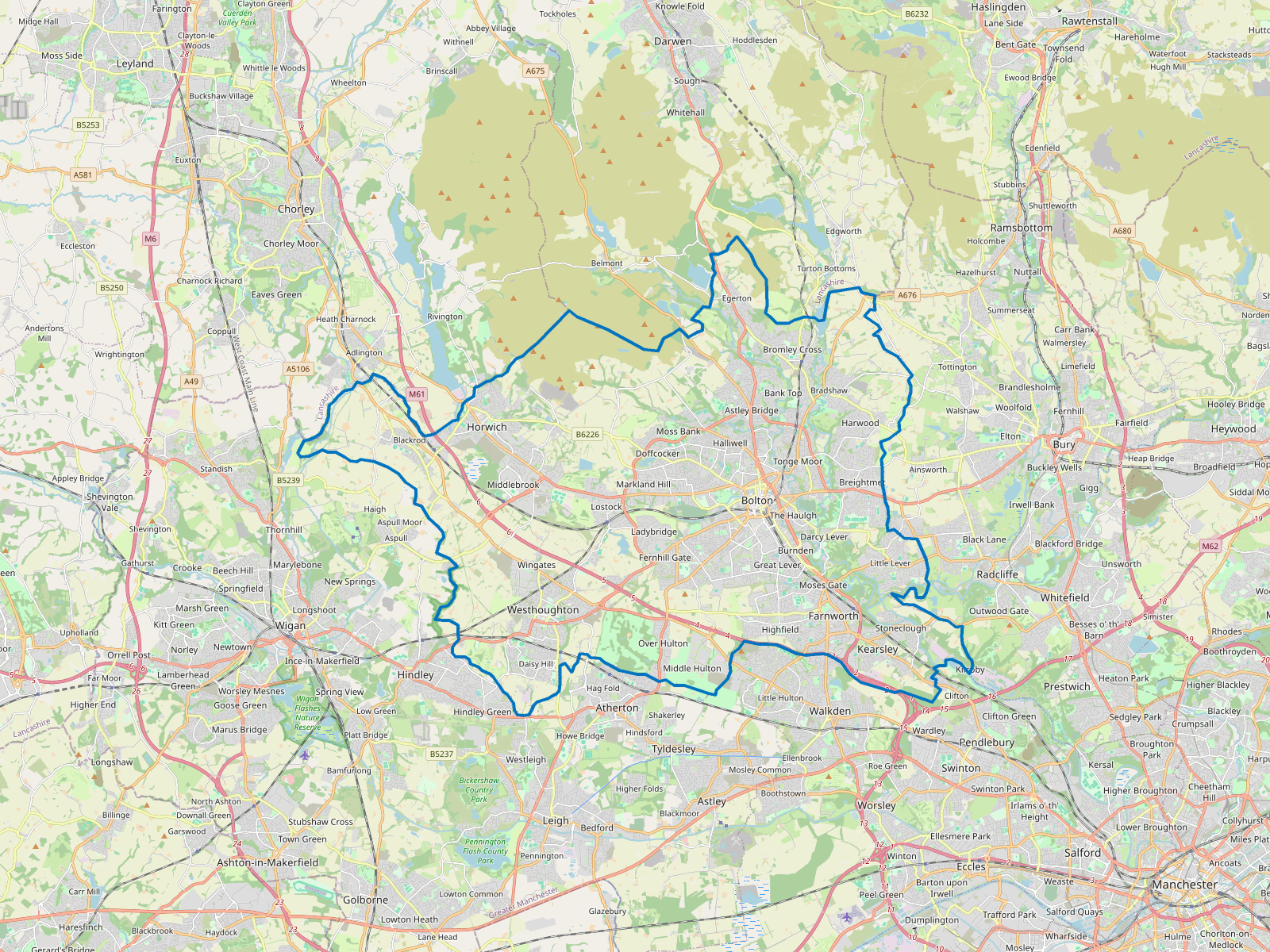 Map of Bolton