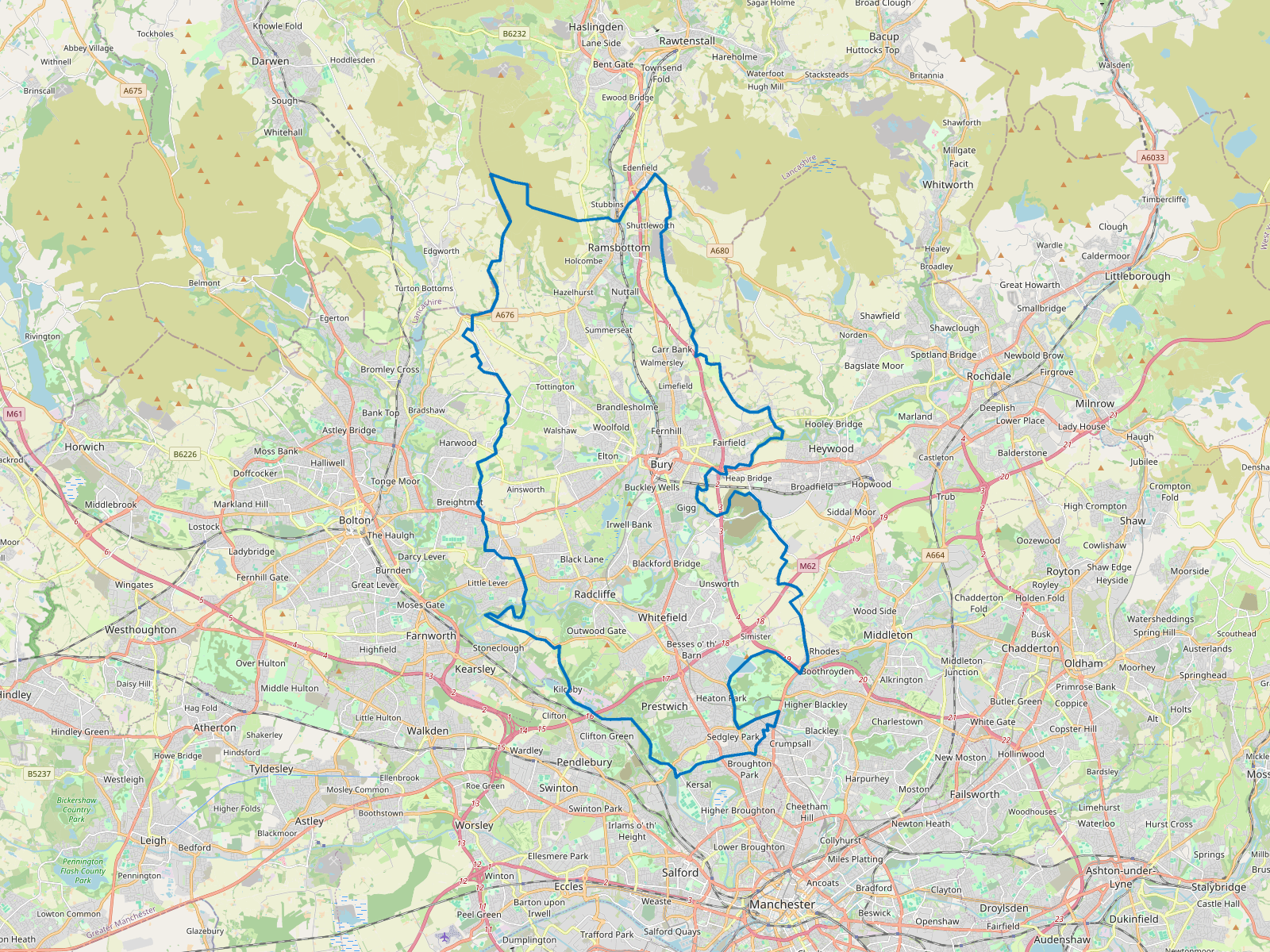 Map of Bury