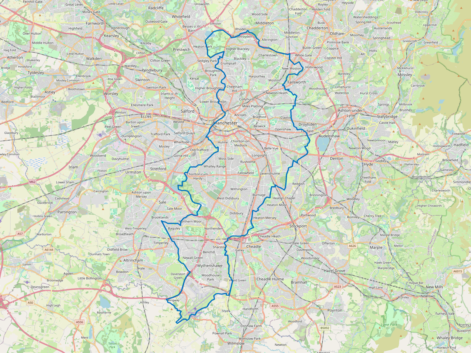 Map of Manchester