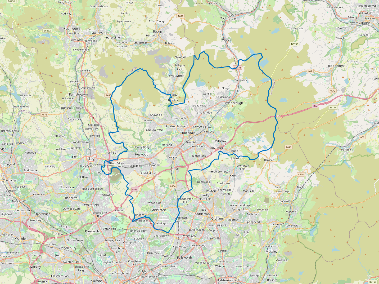 Map of Rochdale