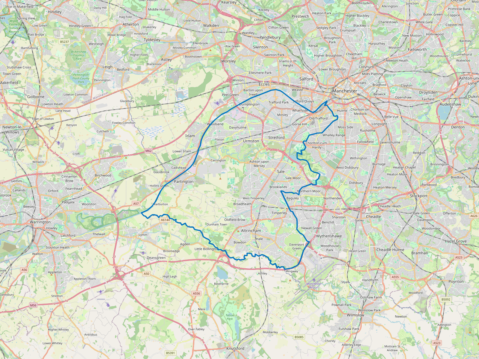 Map of Trafford