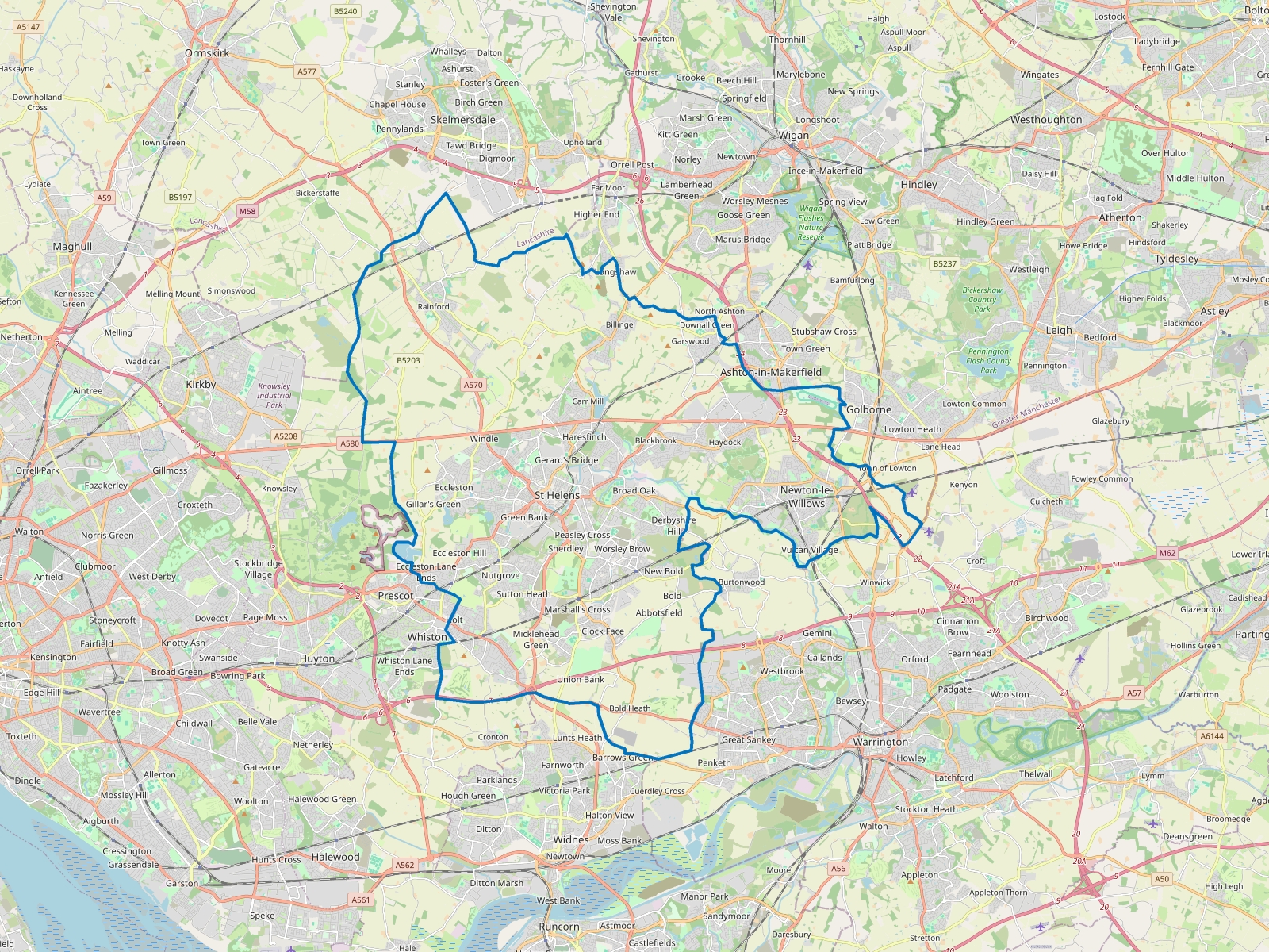 Map of St. Helens