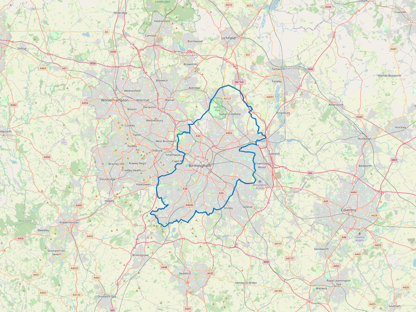 Map of Birmingham