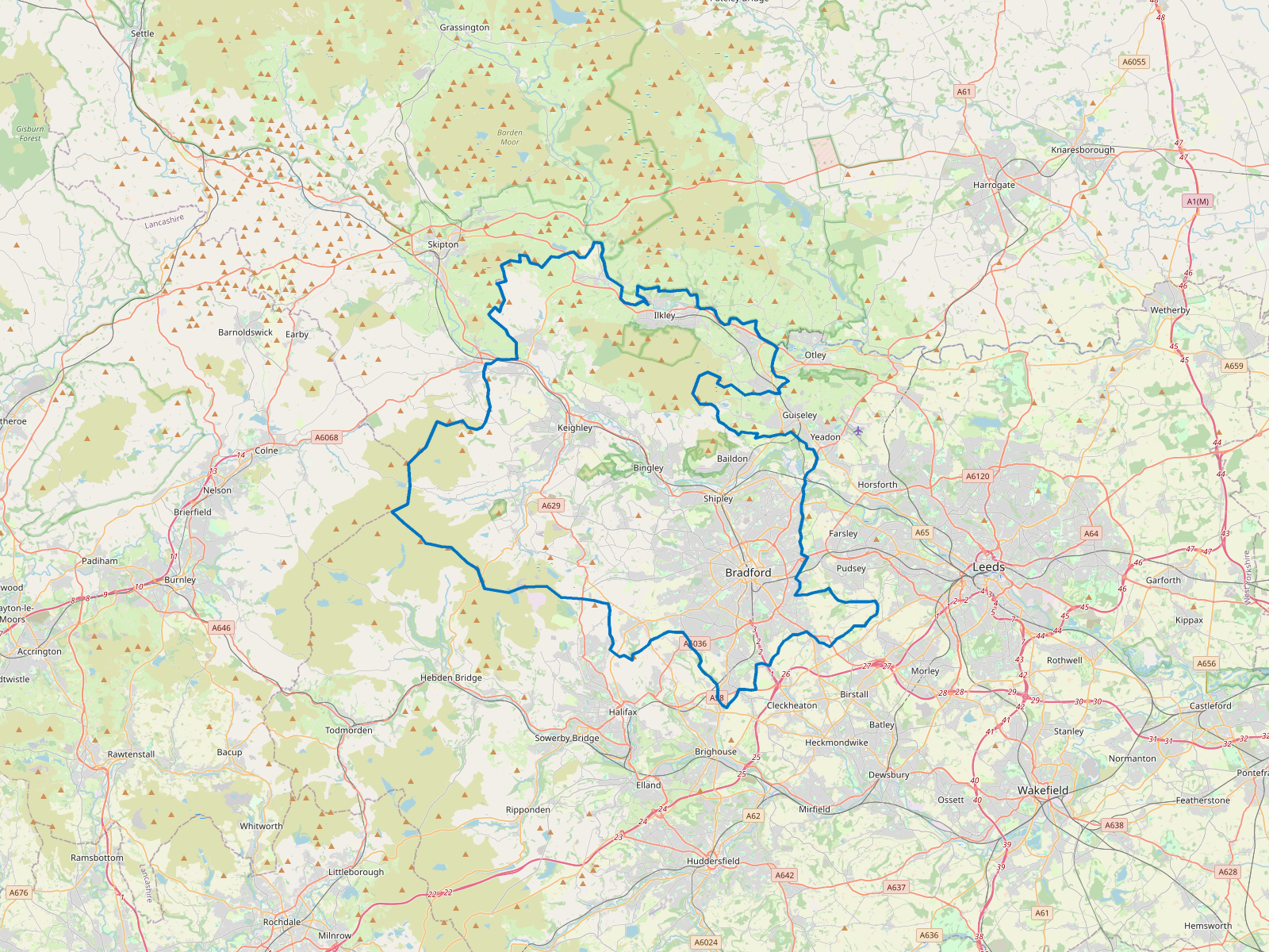 Map of Bradford