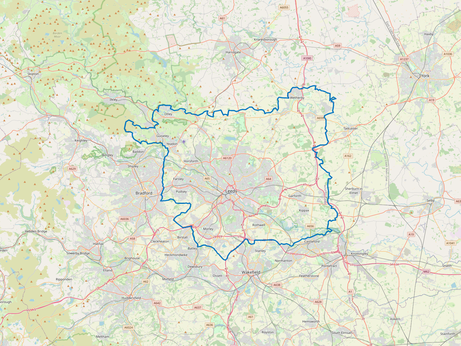 Map of Leeds