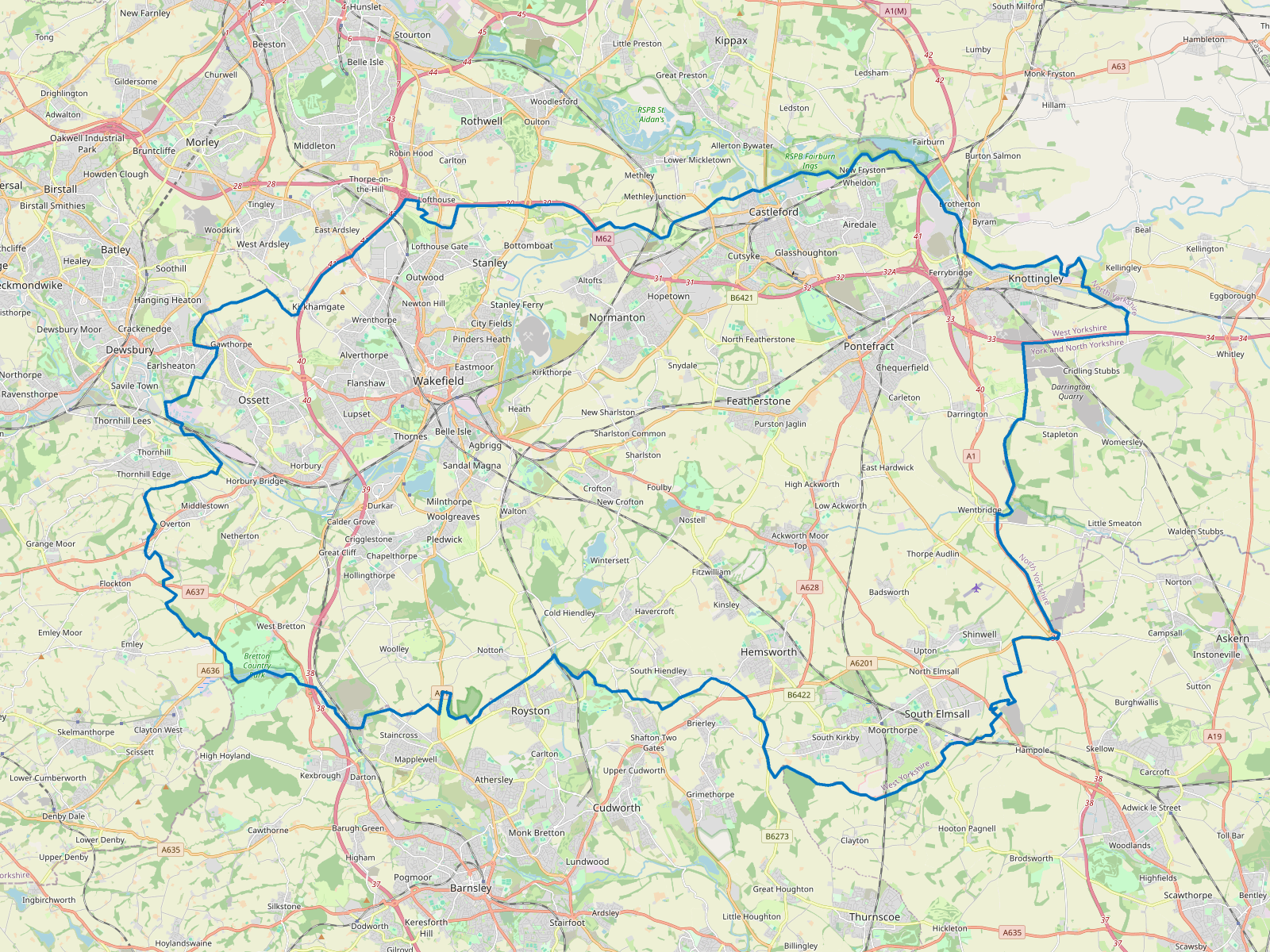 Map of Wakefield