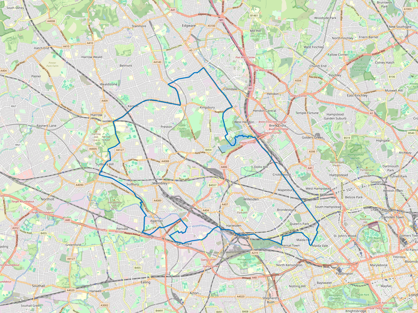 Map of Brent