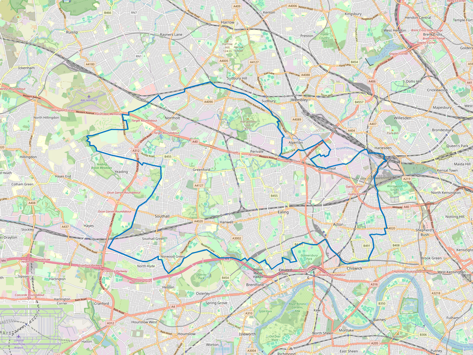 Map of Ealing