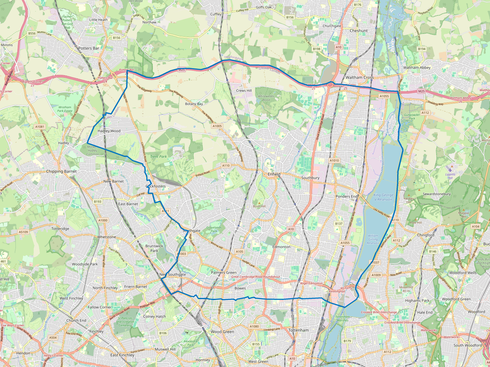 Map of Enfield
