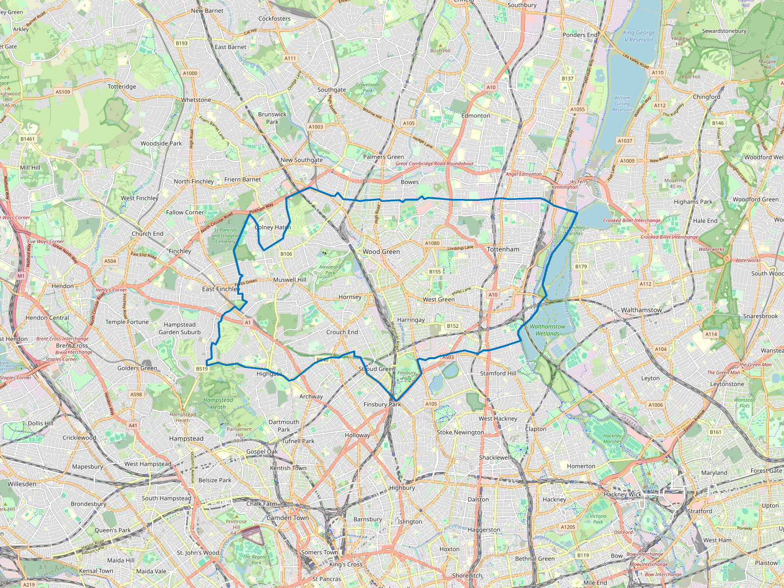 Map of Haringey