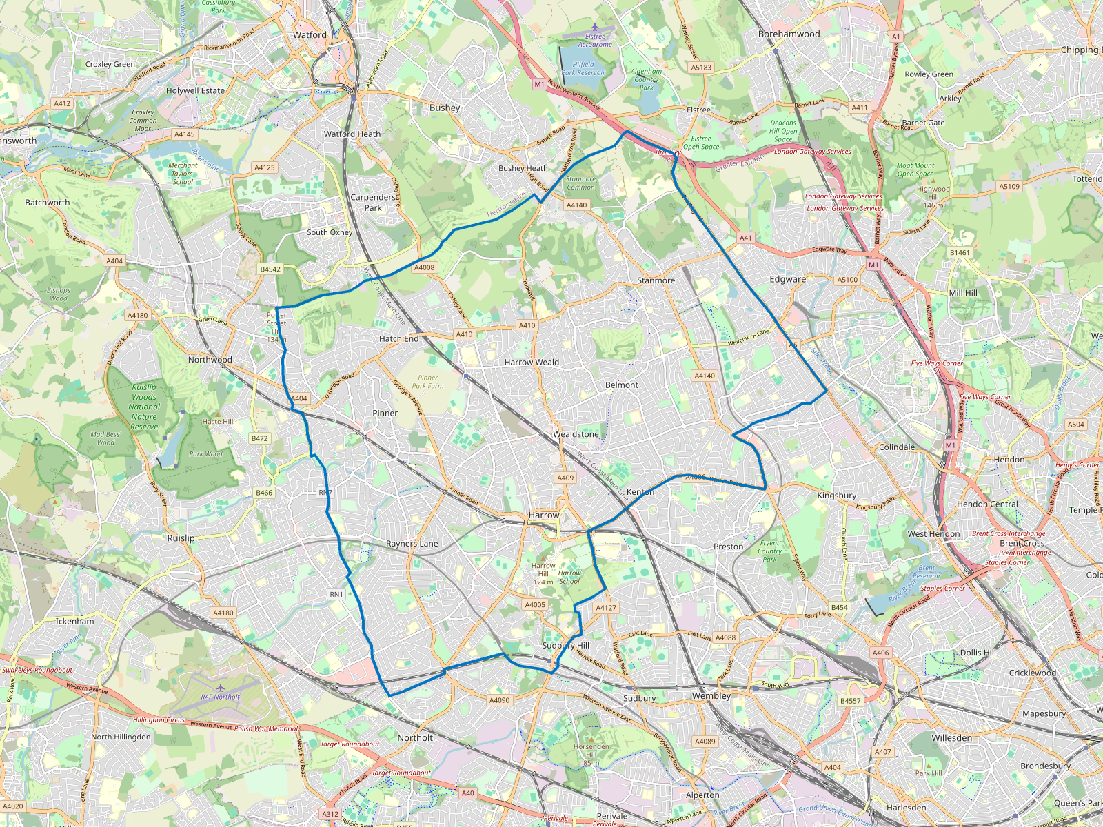 Map of Harrow