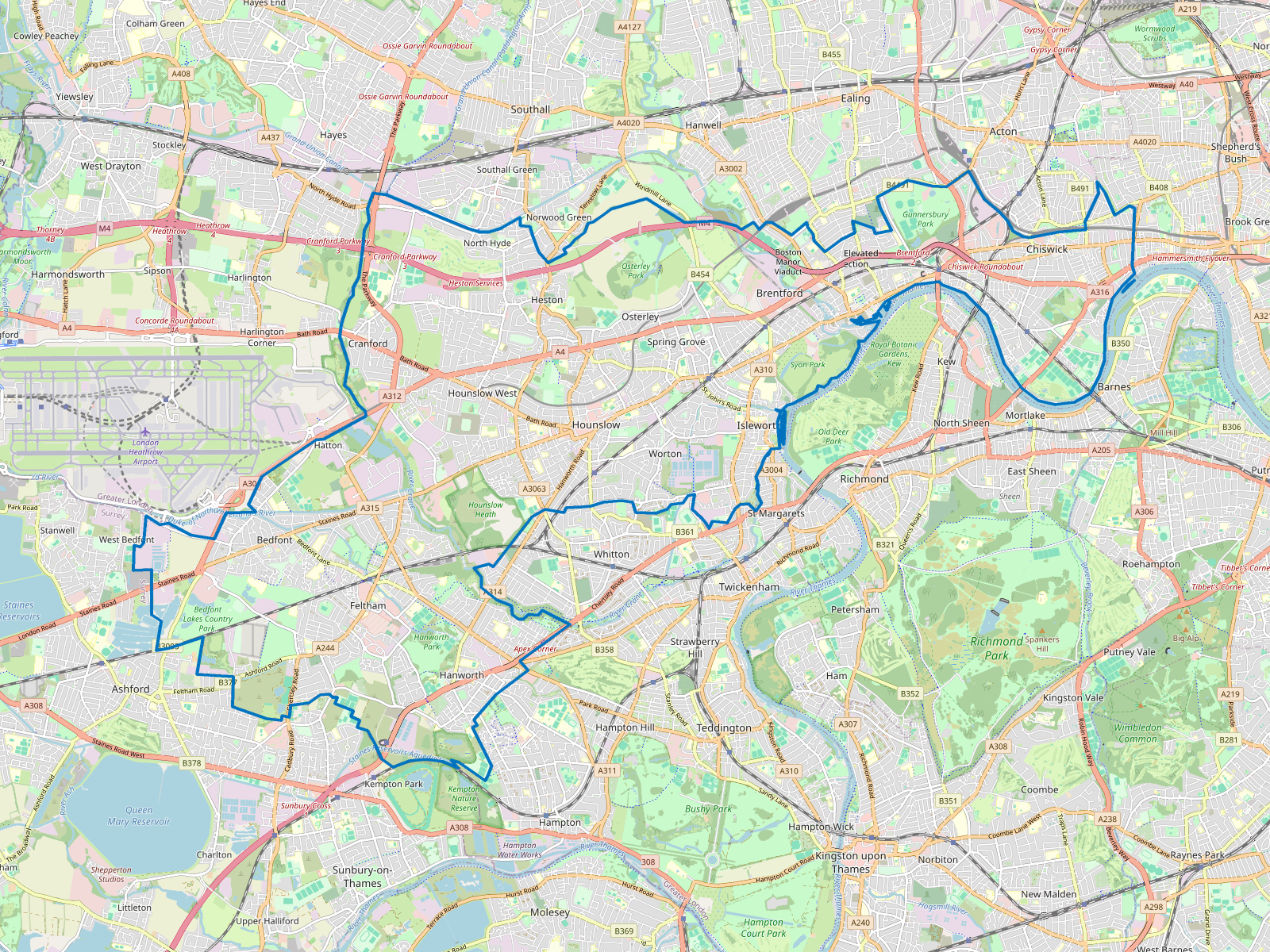 Map of Hounslow