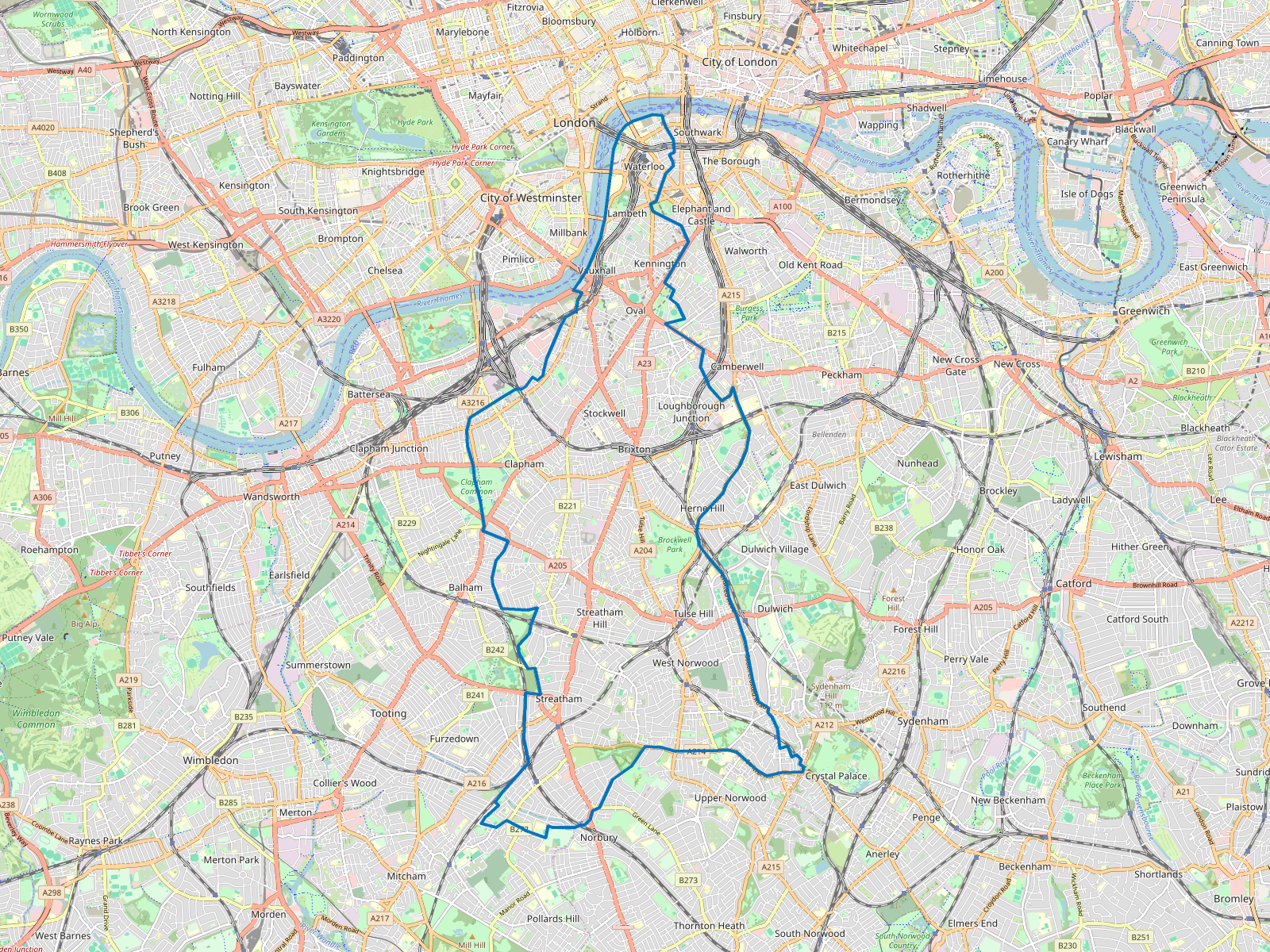 Map of Lambeth