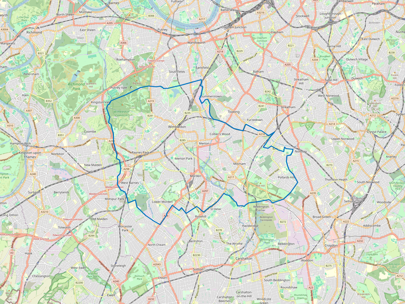 Map of Merton
