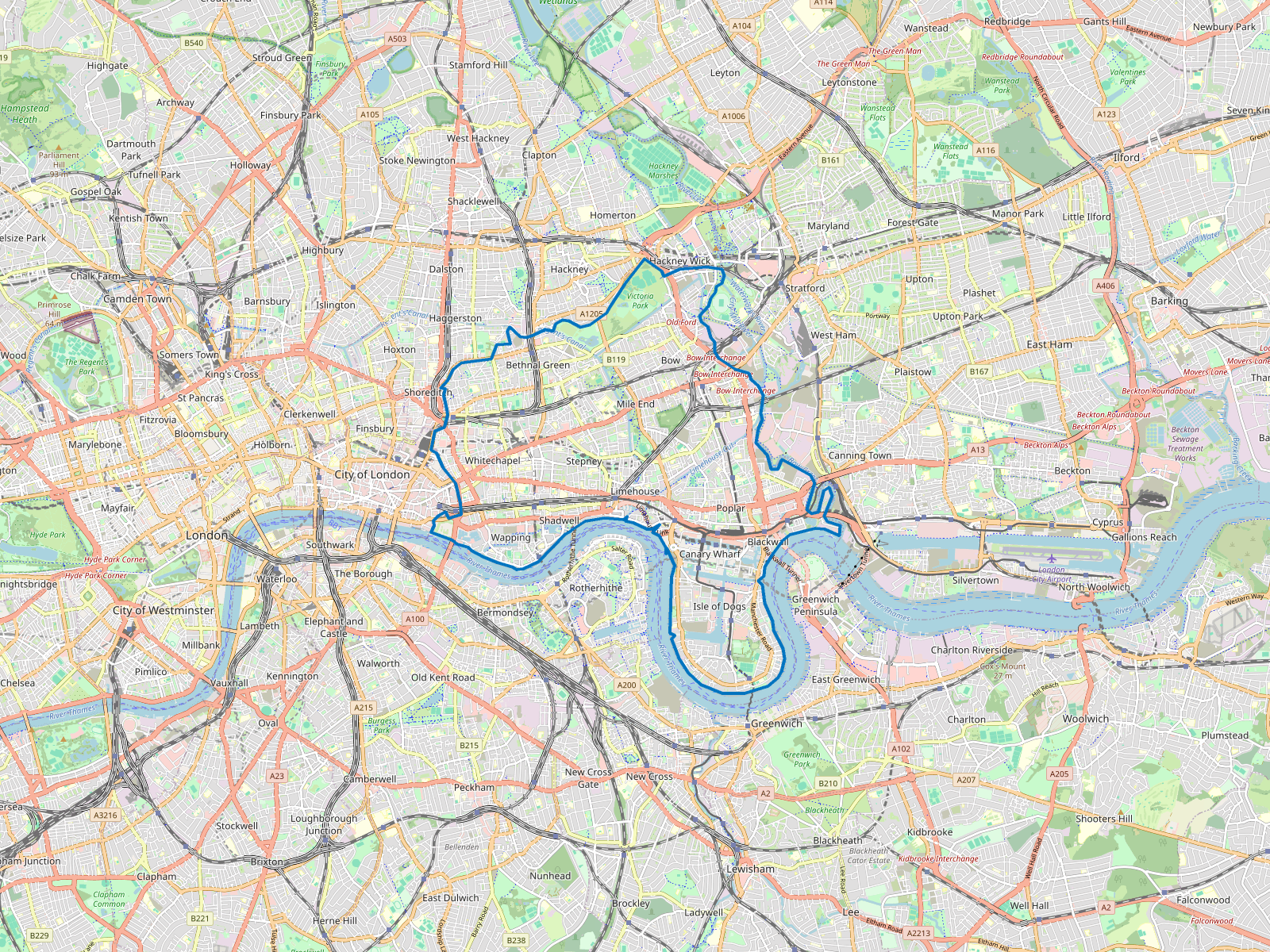 Map of Tower Hamlets