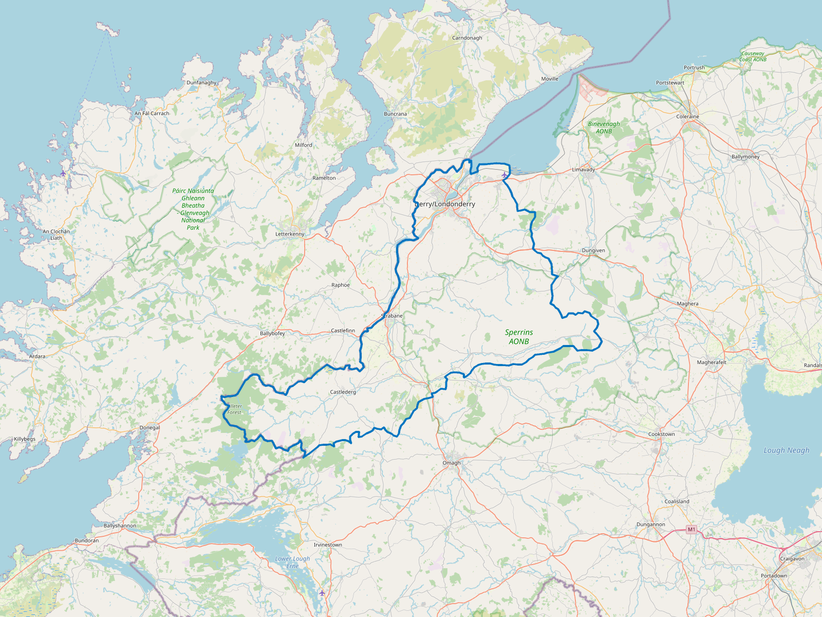 Map of Derry City and Strabane