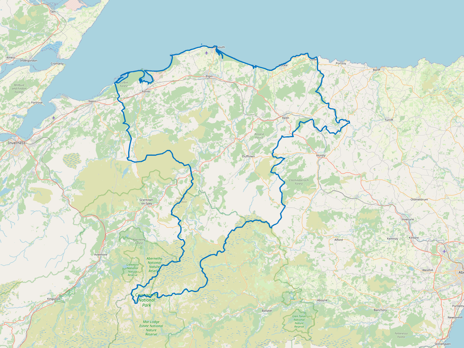 Map of Moray