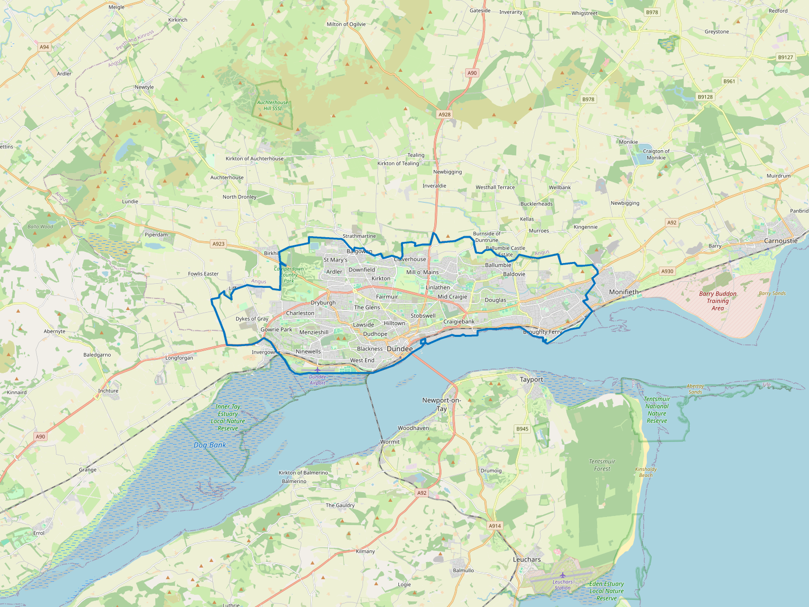 Map of Dundee City